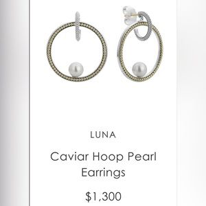 COPY - Lagos caviar hoop pearl earrings SS/18k